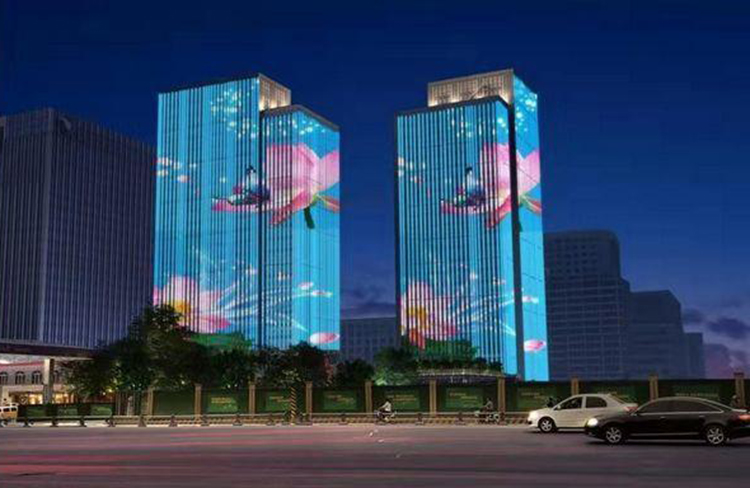 為什么戶外玻璃幕墻上會出現全彩動畫燈光效果？(圖1)